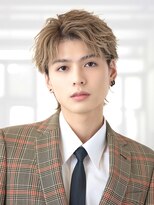 オーシャントーキョー サニー 原宿(OCEAN TOKYO Sunny)&nbsp;ハイトーンカラーフェザーパーマニュアンスパーマセンターパート