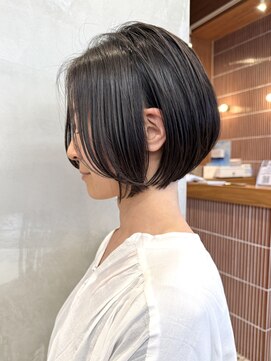 エリマバイフィフス 調布(elima by fifth) 調布白髪染めレイヤーボブショートヘアッシュグレージュカラー