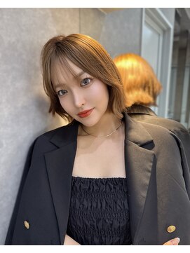 ロンドアヴァントゥス 池袋(Lond aventus) 韓国レイヤー/韓国風/ボブ/髪質改善/黒髪/ブリーチなし〔池袋〕