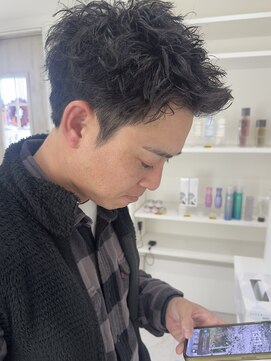 スパイキーピンパーマショート