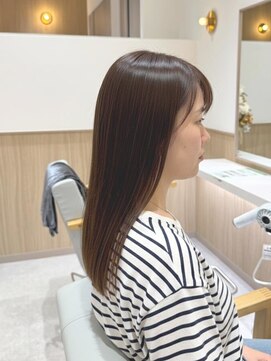 アビエブラン 若江岩田(abije blanc) ダークブラウン艶感ストレート【若江岩田駅】