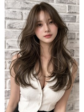 リアン(Lien) 韓国風レイヤーカット×オリーブブラウン