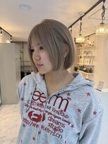 ヴィア 京都烏丸(Via)&nbsp;ボブハイトーンミルクティベージュ