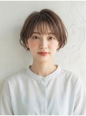ふんわりショートボブ/透明感カラーブリーチなしカラーp北浦和