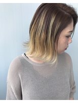 ヘアスタジオニコ(hair studio nico...)&nbsp;ハイライトバレイヤージュハイベージュ