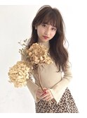 大人かわいい小顔セミロング・ナチュラルベージュ