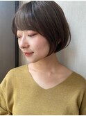 お手入れ簡単BOB/ころんとボブ/透明感/ダークトーン/グレージュ