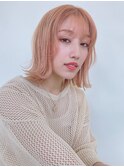 ナチュラルボブ×オレンジベージュ