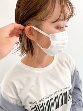 ロンドアジュール 横浜(Lond azur) The おしゃれインナーカラー×ボブで垢抜けヘア横浜×ショート