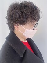 【morio原宿】黒髪マッシュ　くるくるパーマ　くせ毛風パーマ