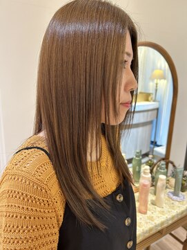 アンド ラ ブランシュ(&.La Blanche) 前髪カタログ/ピンクベージュ/インナーグレージュ/マチルダボブ