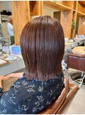 外ハネボブ/ピンクブラウン/10代20代30代