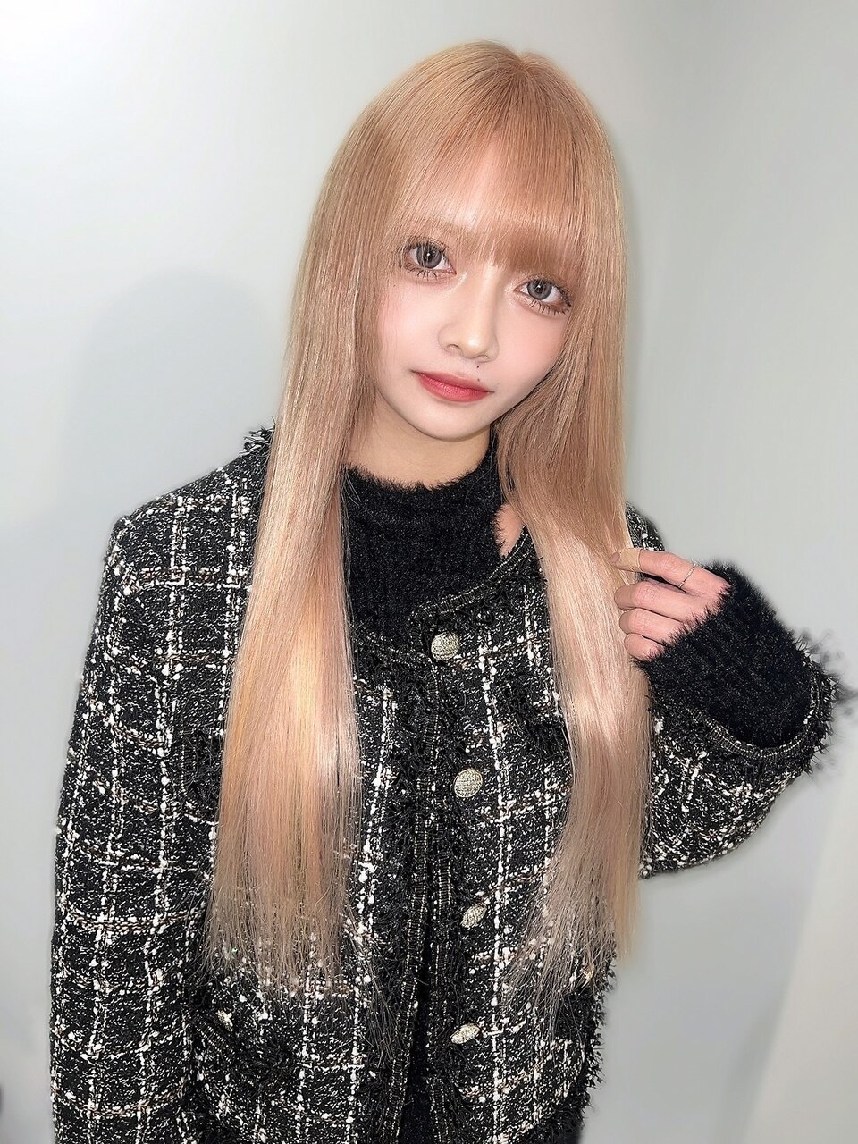 ピンクブロンド#シールエクステ#ピンクベージュ#韓国#札幌：L209958960