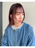 姫カットレイヤーアプリコットオレンジチェリーレッド