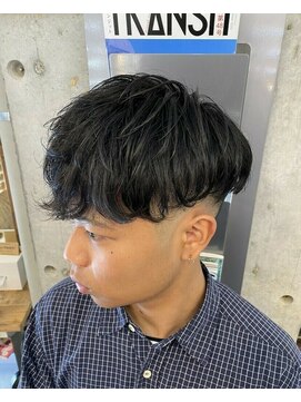 ワークス 下北沢(WORKS) アイロンでセット風クセ毛スパイラルパーマ【下北沢/メンズ】