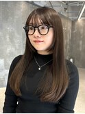 ロングヘア姫カットおさまりナチュラル原宿