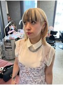 ハイトーンインナーカラーブロンドカラー