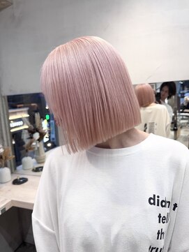 サンク 原宿 表参道(cinq) ★ブリーチカラーハイトーンカラーミルクティーベージュ30代40代