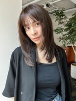 ガーランドギンザ(Garland Ginza)&nbsp;ミディアムレイヤーカットグレージュカラーシースルー