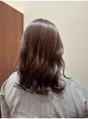 艶カラーゆるふわ大人可愛いセミウェットウェーブロングヘア