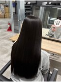 スーパーロング縮毛矯正/レディースカット/地毛風カラー