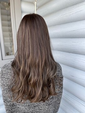 クレエ ヘアー デザイン(creer hair design) ハイライトシアベージュ×韓国巻き艶感ナチュラルウェーブロング