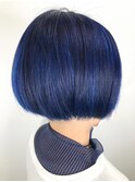 ネイビー×ブルー×ダブルカラー×ケアブリーチ