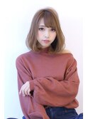 ことりベージュローライト大人かわいい小顔スリークボブ大人ボブ