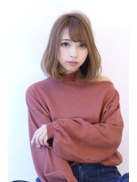 オーロ 緑地公園店(ORO)&nbsp;ことりベージュローライト大人かわいい小顔スリークボブ大人ボブ