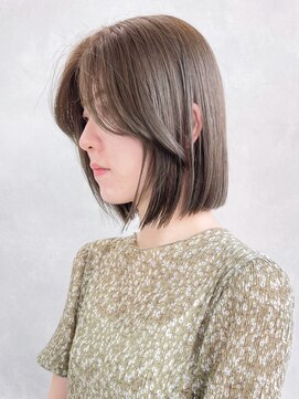 アイティーバイアルバム 下北沢店(IT by ALBUM) オリーブベージュボブ_エアリーロングピンクブラウン_ba471801