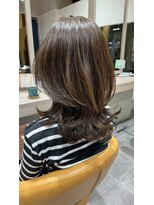 ブッシュ ユメリア徳重店(BUSH)&nbsp;【コテ巻き風パーマ】韓国風くびれミディアムパーマ