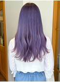 ロングヘア×パープルカラー