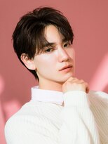 オーシャントーキョーオーバー 渋谷(OCEAN TOKYO OVER)&nbsp;韓国ヘアカルマパーマコンマバングセンターパート黒髪ウルフ