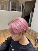 ドイ(DOI)&nbsp;メンズセンターパート×ホワイトピンク