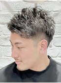 ツーブロックナチュラルパーマメントウェーブ