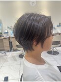 ショート+グレージュ