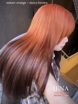 イエナ 渋谷(IENA)&nbsp;デザインカラーケアブリーチダブルカラーベージュオレンジカラー