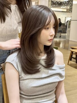 バイオレットジェム(Violet`jem) ロングレイヤーカットシースルーバング小顔ヘアRI-72