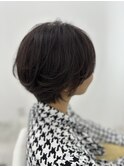 【ボリュームUP】20代からの上品大人ショートボブ　モカブラウン