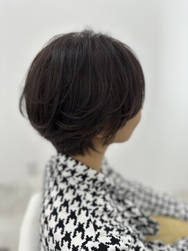 アイニ 大阪上本町店(aini) 【ボリュームUP】20代からの上品大人ショートボブ　モカブラウン