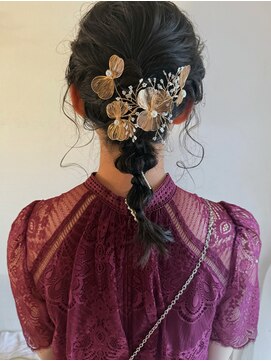 リムネ(RIMUNE) 編みおろし／ポニーアレンジ／ヘアセット