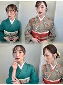 訪問着着付け＋ヘアセット＋メイク