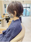ショートボブ髪型30代40代50代前髪あり前髪無し面長丸顔【西村ss