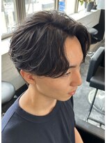 ビーテックバイゼン 山科店(B-TECH by Zen)&nbsp;ニュアンスパーマ×センターパート　メンズウルフヘア