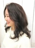 重軽ゆるふわミディアムヘア　テラバイアフロート松子　二子玉川