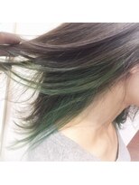 リゴ ヘアー(RIGO hair) インナー、グリーン、みどり