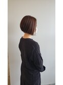 前下がりボブ　シンプルショート　ミニボブ　ナチュラルボブ