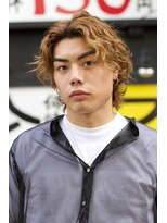 にもう&nbsp;勝男 ミディアムスパイラルパーマセンターパート　【神戸三宮】M