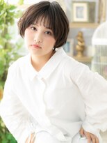 カバーヘア ブリス 上尾西口店(COVER HAIR bliss)&nbsp;黒髪くせ毛風小顔ナチュラルマッシュショートa上尾20代30代40代