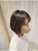 ハイライト×小顔ショートツヤ感◎20代30代40代上品ショート